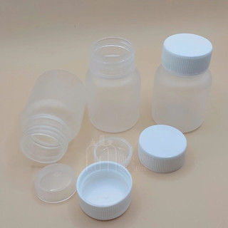 [50 LỌ NHỰA 25ML] Chai Nhựa Mini Dạng Tròn Có Nắp Vặn - Nhựa PP , Tiện Lợi Đựng Mỹ Phẩm, Viên, Bột