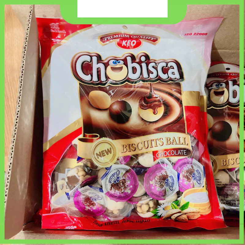 Kẹo Chobisca Đức Hạnh Chocolate 500g(có thìa xúc)