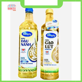 Dầu ăn simply đậu nành/ hạt cải/ gạo lứt 1 lít