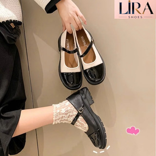  Giày búp bê nữ đế 2cm lolita mũi bóng quai cài thời trang - LiraShoes 
