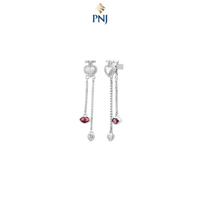 Bông tai Bạc đính đá STYLE By PNJ Bisous ZTXMW000037