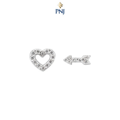 Bông tai bạc đính đá PNJSilver XMXMW060217