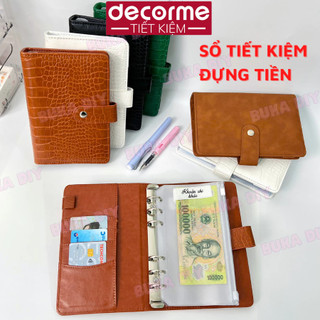 Set sổ chi tiêu họa tiết vân cá sâu sang trọng, Sổ tiết kiệm tiền thông minh nhiều màu sắc kèm 12 ngăn album tiết kiệm