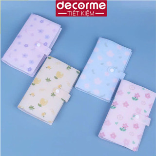 Sổ tiết kiệm tiền 120 ô họa tiết hoa xinh xắn sổ lưu trữ thẻ ngân hàng cúc bấm Buka DIY sổ A6 nhiều ô lưu trữ album