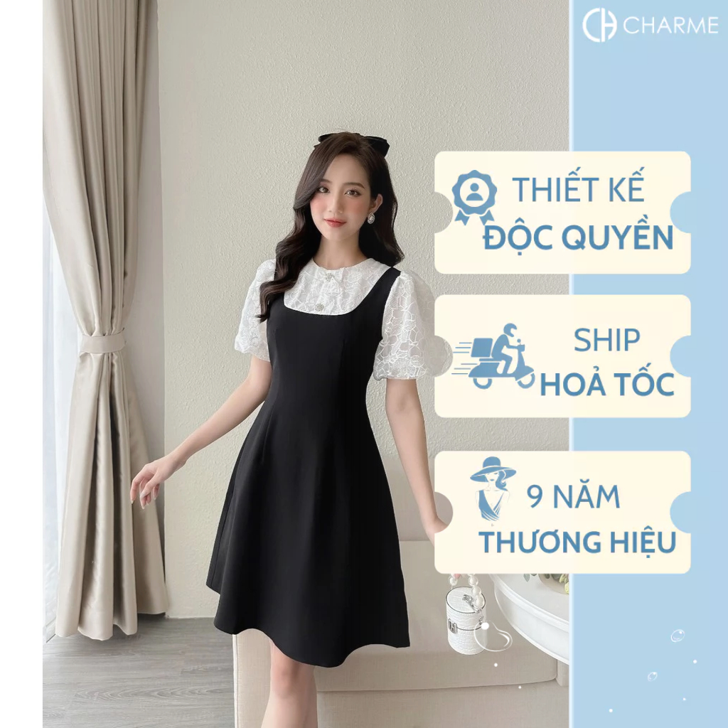 Váy Nữ Trắng Dáng Xòe Charme 302010