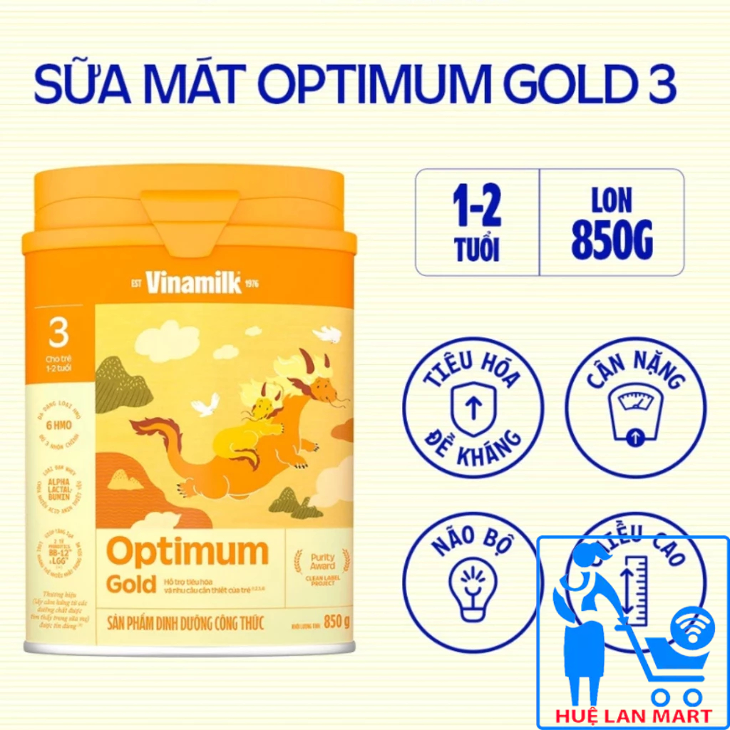 Sữa bột Vinamilk Optimum Gold 3 - Hộp 850g