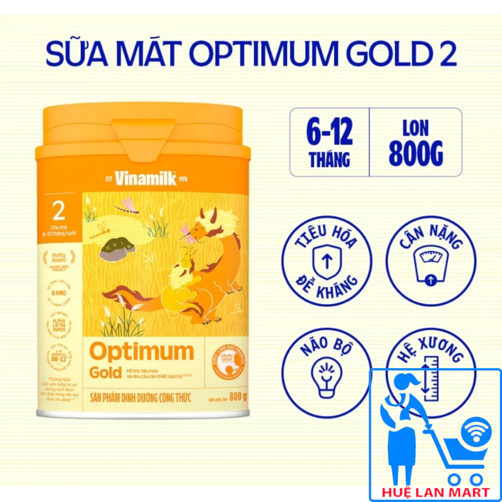 Sữa bột Vinamilk Optimum Gold 2 Hộp 800g