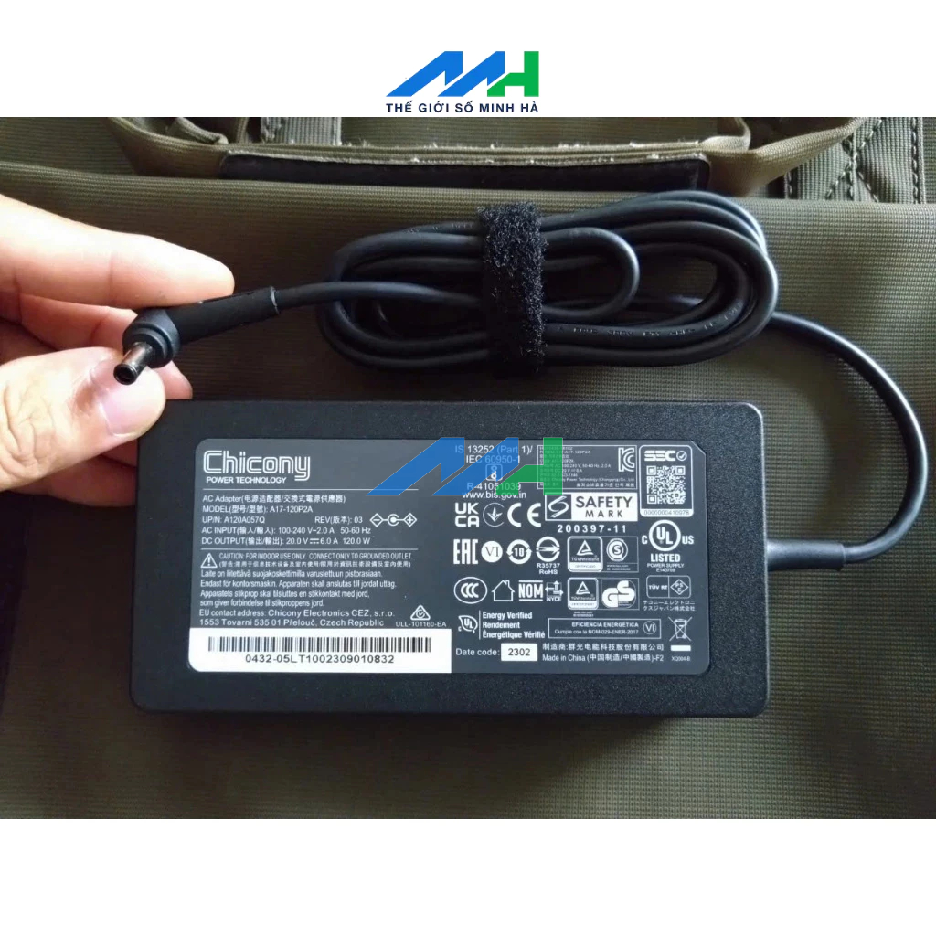 Sạc dành cho Laptop MSI Gaming GF63 10SC 10SC-014VN/VGA GTX1650 20V 6A 120W