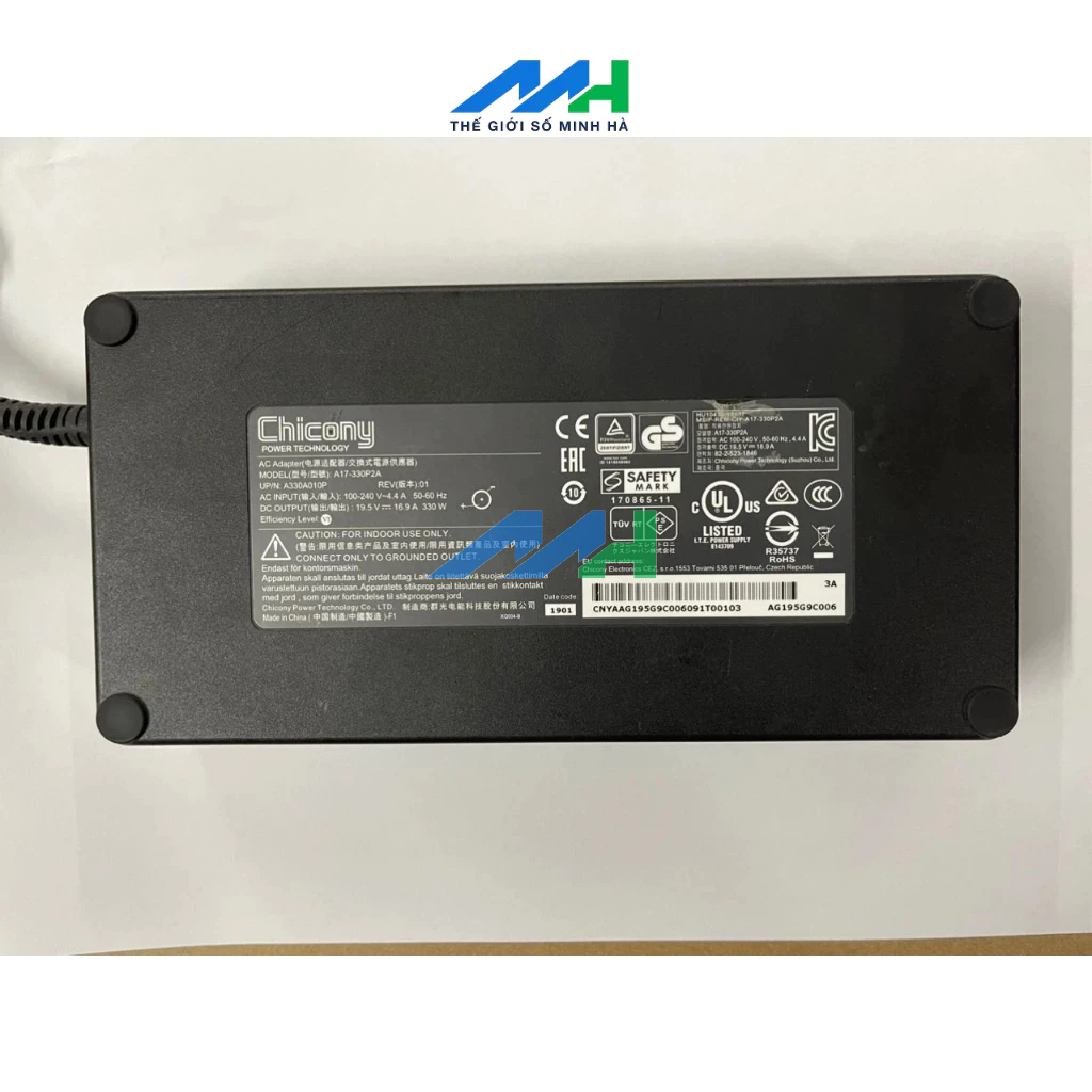 Sạc dành cho PC MINI INTEL NUC 12 NUC12SNK NUC12SNKi72000 19.5V 16.9A 330W chân kim 7.4mm