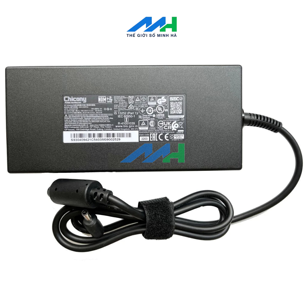 Sạc 20V 12A 240W ADAPTER FIT MSI KATANA 15 B12VGK-082US 4.5mm TIP