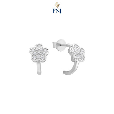 Bông tai Bạc đính đá PNJSilver hình ngôi sao XMXMW060244