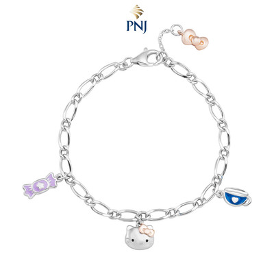 Lắc tay trẻ em Bạc PNJ ❤️ HELLO KITTY 0000H000008