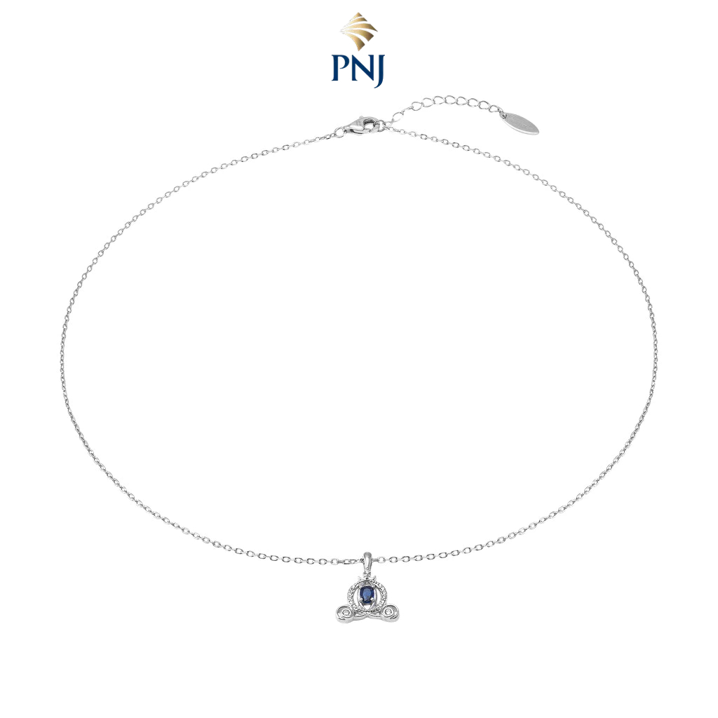 Dây cổ Bạc đính đá Disney|PNJ Cinderella ZTXMW060004