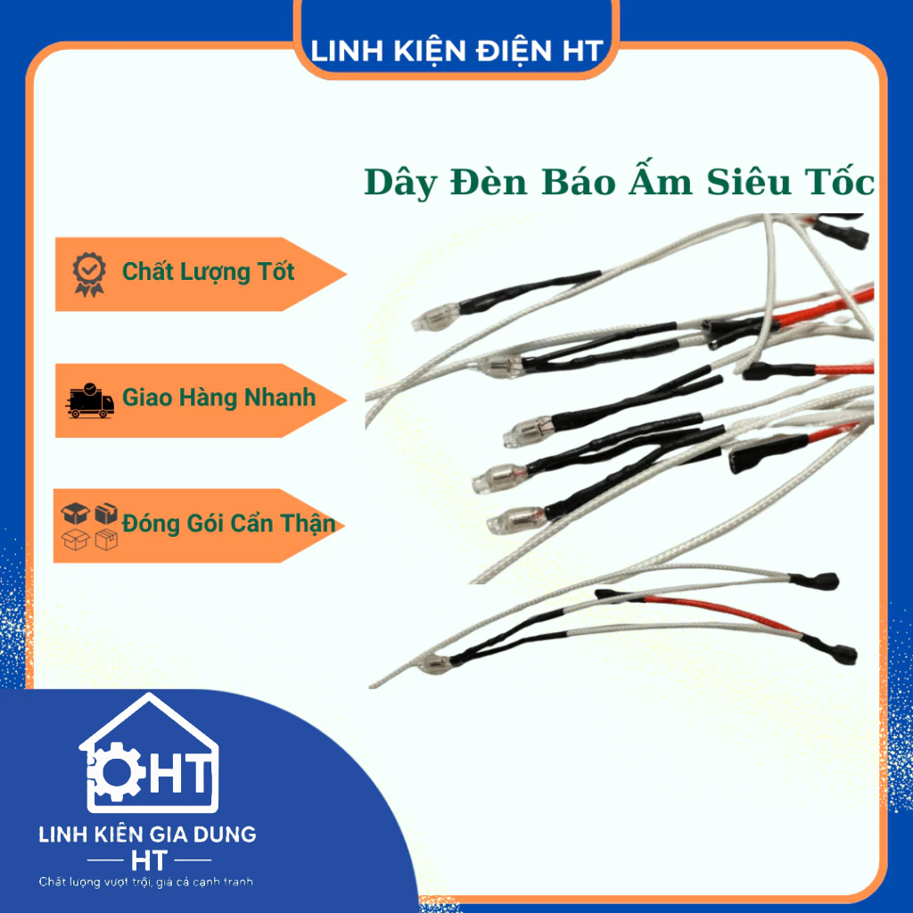 Dây Nguồn Kèm Đèn Báo Dùng Cho Ấm Siêu Tốc