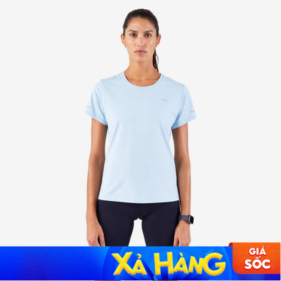 Áo thun chạy bộ nữ thoáng khí run 500 xanh da trời Decathlon KIPRUN mã 8831476
