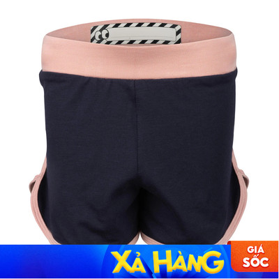 Quần short thể dục có dây rút cho trẻ em xanh dương/hồng Decathlon DOMYOS mã 8759162