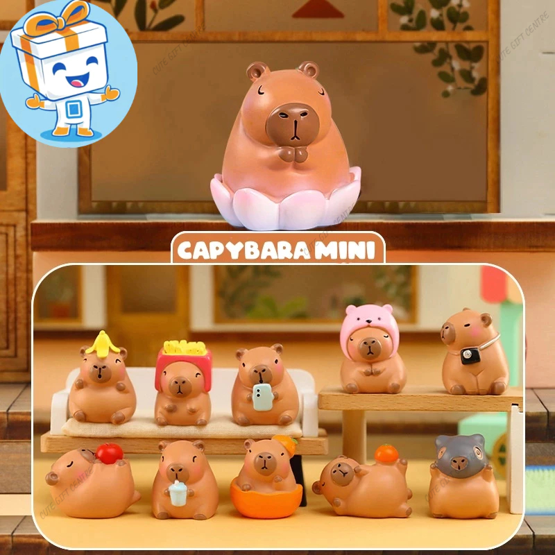 CAPYBARA MINI – Đồ Chơi Quà Tặng Blind Box Hộp Mù/ Túi Mù Mô Hình Chuột Nước Capybara Mini Dễ Thương