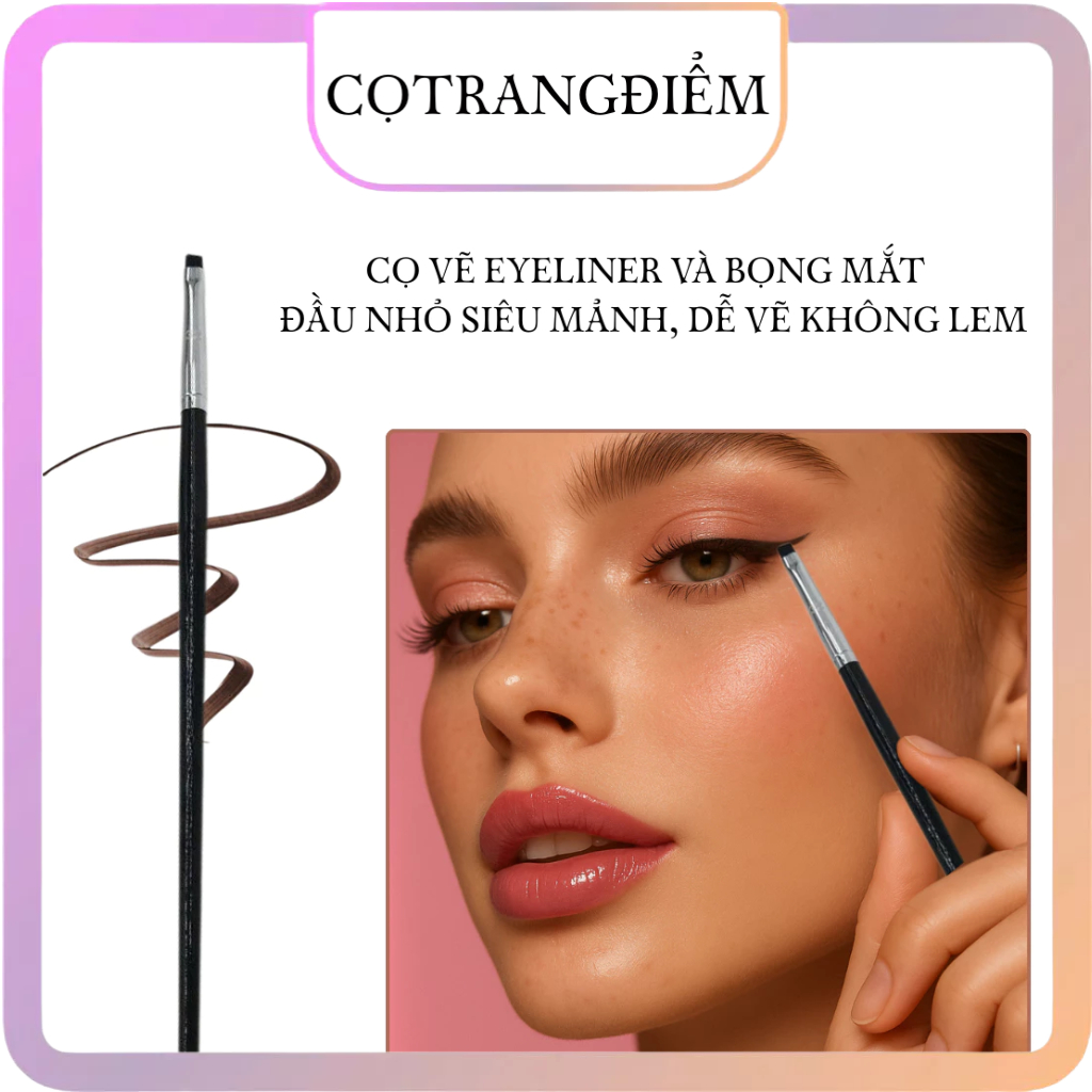 Cọ Vẽ Eyeliner và Bọng Mắt Đầu Nhỏ Siêu Mảnh Dễ Vẽ Không Lem Tightline Eyeliner Brush (MA32)