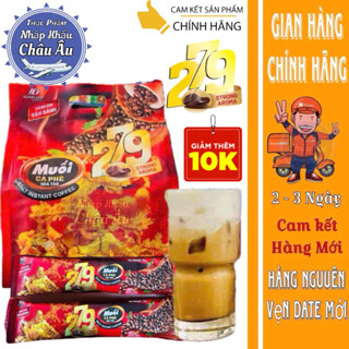 [Chính Hãng]   Bịch Cà phê muối Coffee 279 - Bịch 45 gói (720G)
