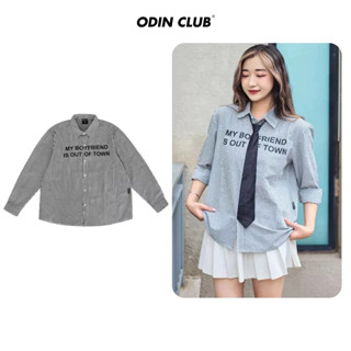  Áo sơ mi dài tay Outtown Odin Club Áo sơ mi dài tay nam nữ unisex chất liệu vải Oxford kẻ 