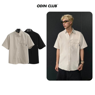  Áo sơ mi cộc tay Press ODIN CLUB Áo sơ mi ngắn tay nam nữ chất kaki 2 da form rộng thoải mái 