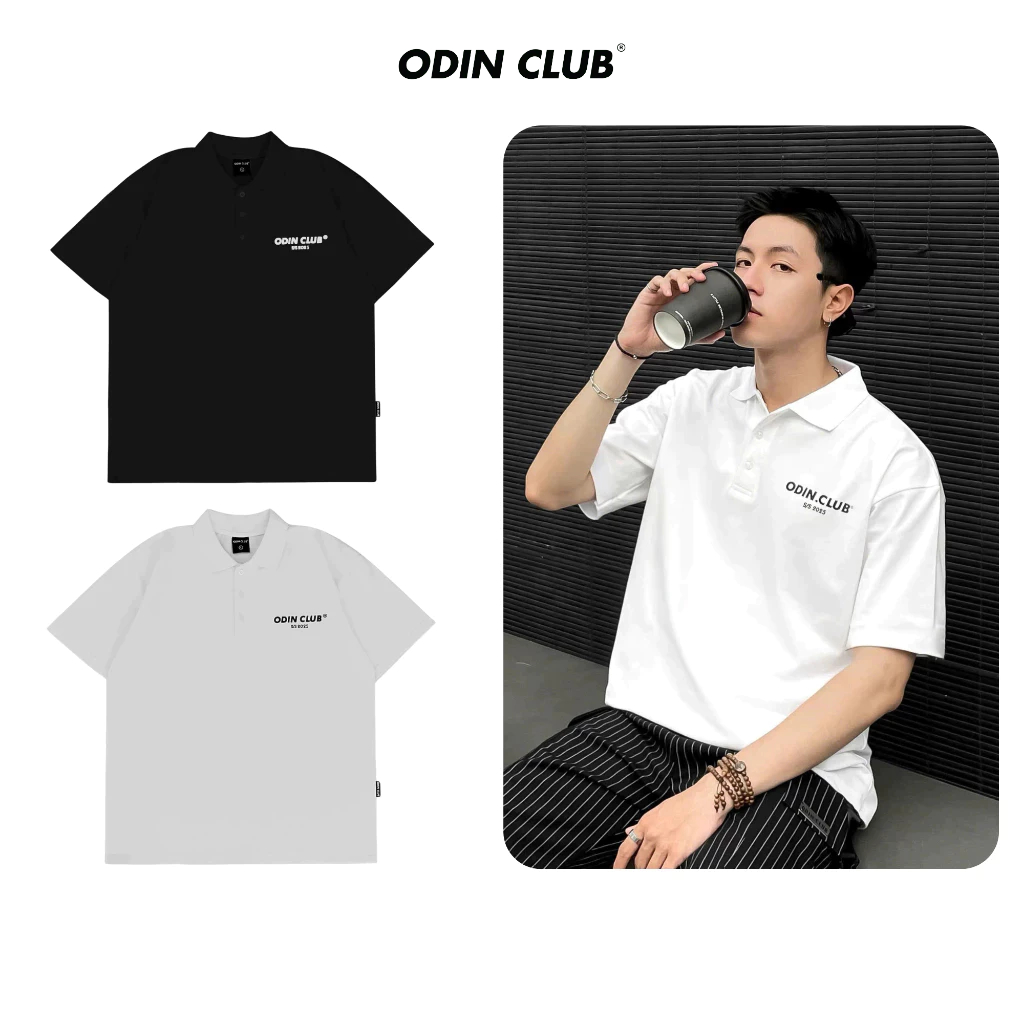 Áo Polo Oversize ODIN CLUB, Áo phông cộc tay có cổ nam nữ form rộng, Local Brand ODIN CLUB