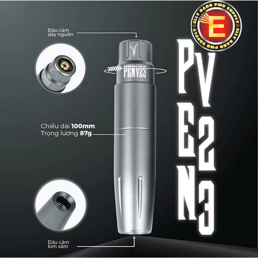 🏷️ Máy Pen V23 Chính Hãng – Dòng Pen Phun Xăm Hiện Đại Nhất – Phun Hạt Mịn, Độ Chính Xác Cao  Dùng t