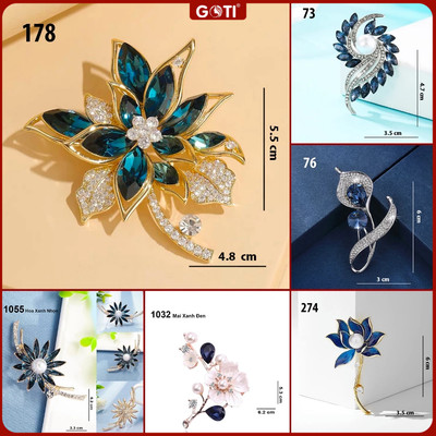 GOTI - Tag Ghim Cài Áo Váy Hình Hoa Đẹp Thanh Lịch, Phụ Kiện Trang Trí Dành Cho Nữ  CA178