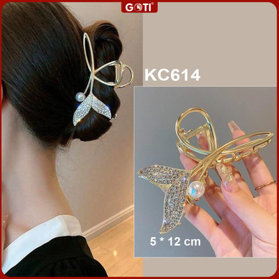 GOTI - Kẹp Tóc Hình 2 Đuôi Cá Đính Đá Thời Trang Hàn Quốc Cho Nữ Dịp 20/10 8/3 – Phụ Kiện Tóc Nữ Thanh Lịch KC615