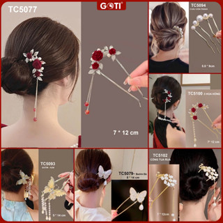  GOTI Phụ Kiện Tóc Dự Tiệc Trâm Cài Tóc Hình Bướm Và Hoa Xinh Xắn Quà Tặng Thanh Lịch TC5077-TC5080 
