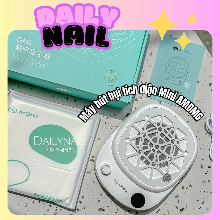Máy hút bụi làm móng AMDMG GM2 Tích điện MINI - 🎀 DAILY NAIL 🎀