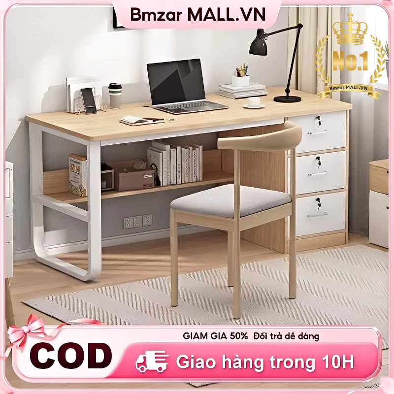 Bàn Làm Việc 3 hộc Hạn chế trầy xước Phong Cách Hiện Đại Nội Thất Tiết Kiệm  mặt bàn kích thước lớn | BigBuy360 - bigbuy360.vn