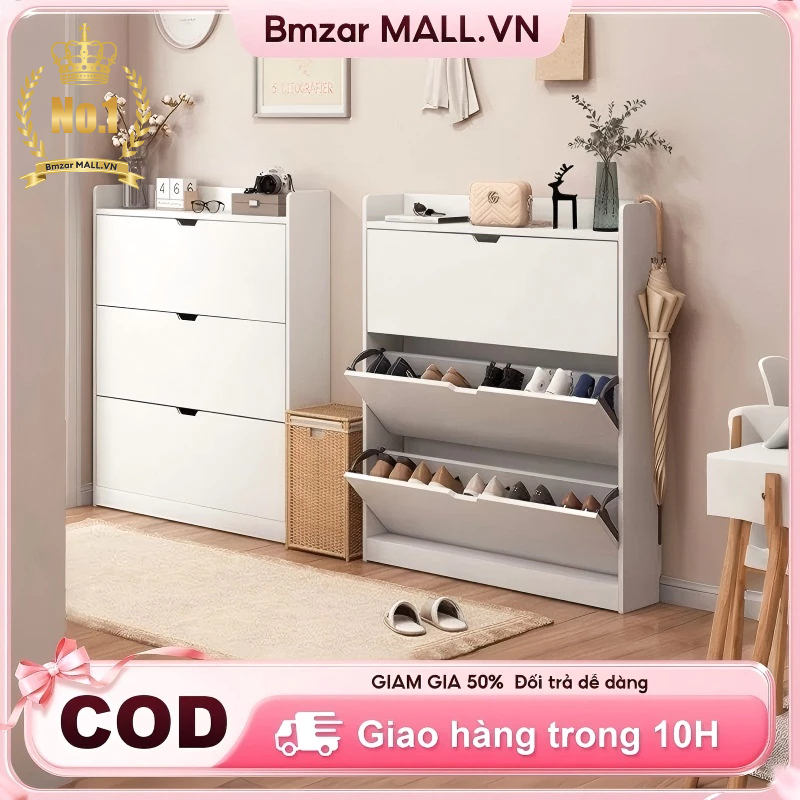 BMZAR Tủ giày gỗ tủ giày thông minh tủ giày đa năng tiện lợi chất liệu MDF mềm cao cấp | BigBuy360 - bigbuy360.vn