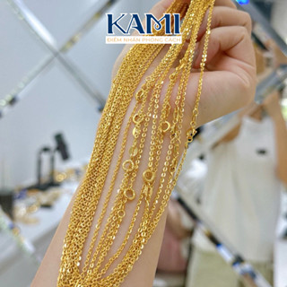 Dây chuyền xích công nhỏ mạ vàng khắc ký hiệu Kami trang sức sỉ DX1 
