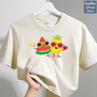Áo Thun Form Vừa Nữ SUNTEE Phong Cách Cơ Bản In Hình Vải Cotton 250GSM Cao Cấp Thoáng Mát BBT102