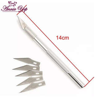 Dao cắt bột nail tạo kiểu móng bột kèm 5 lưỡi dao phụ (NA1350)