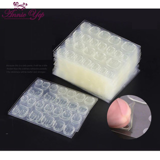 Miếng dán móng giả dán nail box silicon trong suốt siêu chắc 1 tờ 24 miếng
