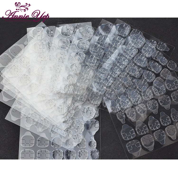 Miếng dán móng giả dán nail box silicon trong suốt siêu chắc 1 tờ 24 miếng