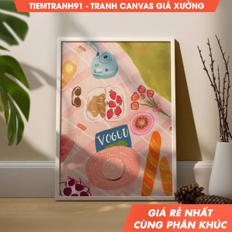 Tranh treo tường, Food Illustration, Colorful Wall Art, Grill Wall Art, Acrylic Art, Printable Art, 