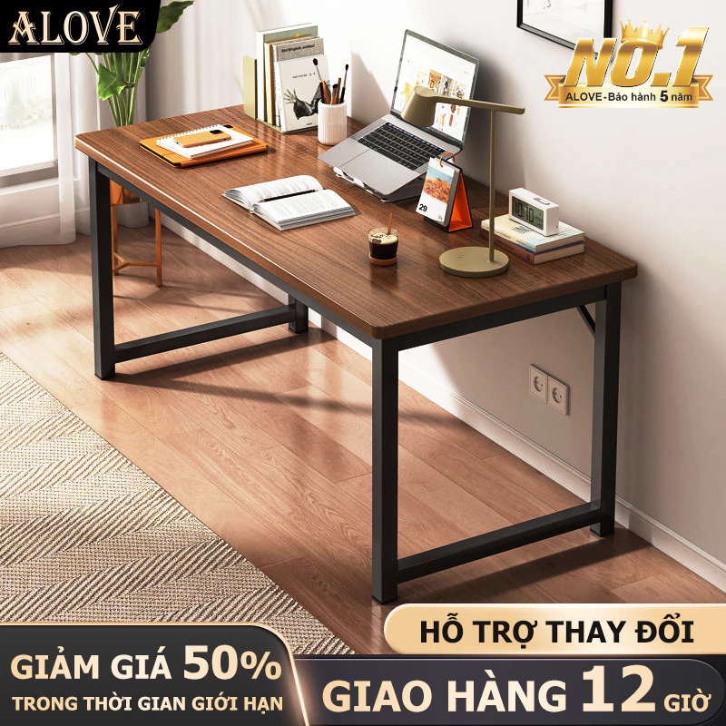 Bàn văn phòng Bàn làm việc cao cấp  chân sắt 4x4cm sơn tĩnh điện Mặt MDF 16mm, chịu tải 270kg