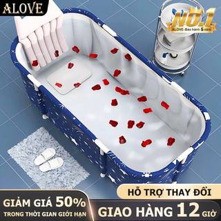 ALOVE Bồn tắm gấp gọn cao cấp dành cho người lớn vải Oxford 6 lớp dày, giữ nhiệt tới 3 giờ