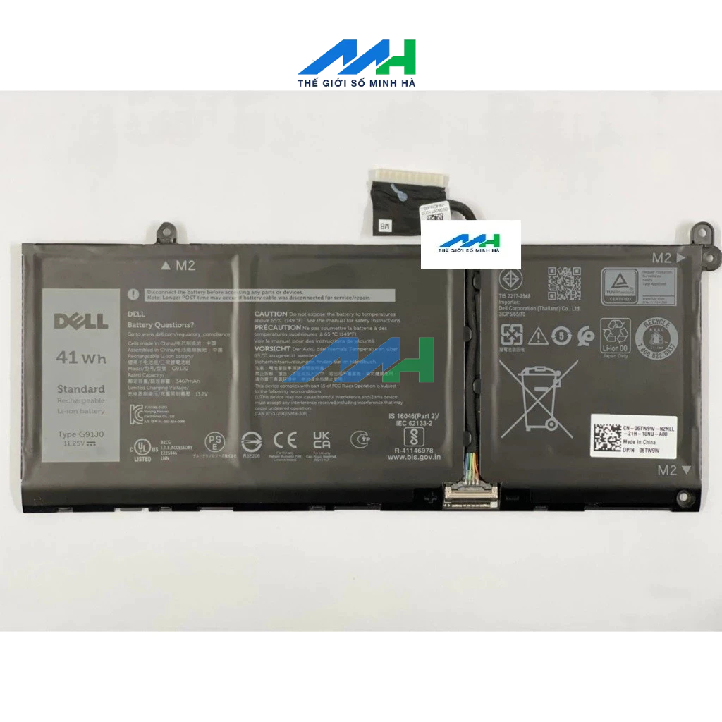 Pin G91J0 MGCM5 Battery for Dell Latitude 3320 3420 3520 Dell Inspiron 15 3515 3511 3520 5410