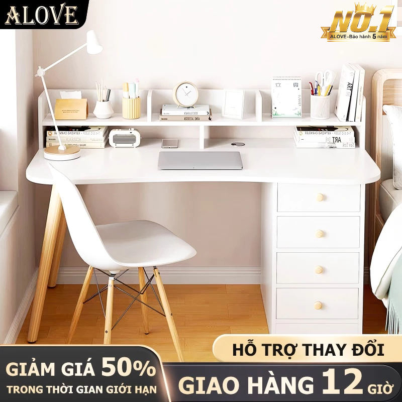 ALOVE Bàn Làm Việc Bàn Học Có Tủ Ngăn Kéo Đựng Đồ Tiện Lợi Cho Sinh Viên Văn Phòng Tại Nhà Thiết Kế 