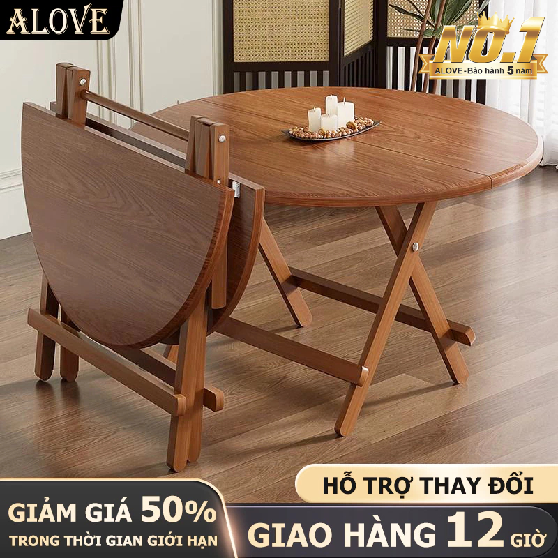 ALOVE Bàn Gập Đa Năng Dễ Dàng Gấp Gọn Lưu Trữ Bàn Tròn Cho Nhà Ngoài Trời Dùng Bán Hàng