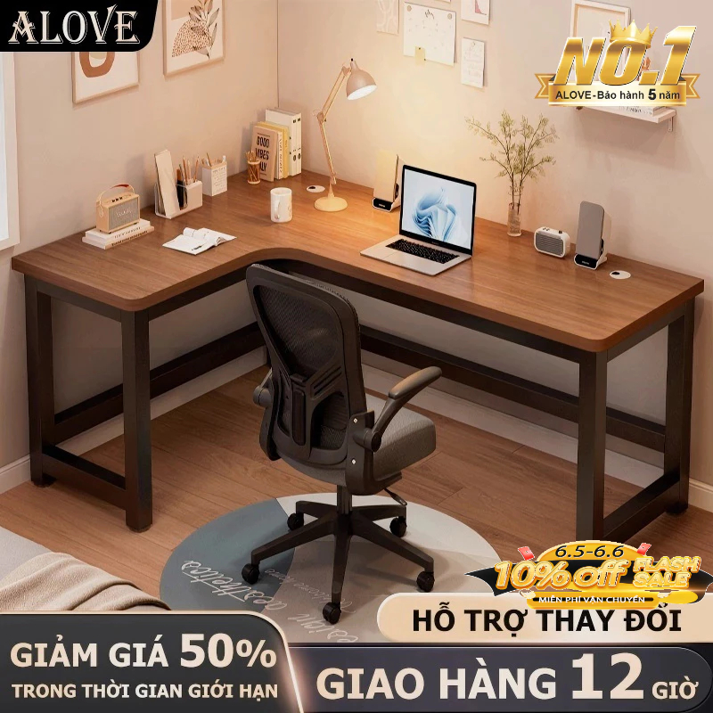 ALOVE Bàn Làm Việc Chữ L Đa Năng Rộng Rãi Thiết Kế Hiện Đại Phù Hợp Mọi Không GianTiện Lợi