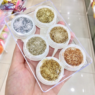 👏👏 𝗦𝗘𝗧 𝗡𝗛𝗨̃ 𝗦𝗢̛̣𝗜 6 màu trang trí móng