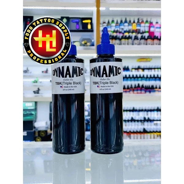 🏷️ Mực Xăm Đen TBK 8oz - Dynamic Tattoo Ink Dung trong xăm hình Tattoo