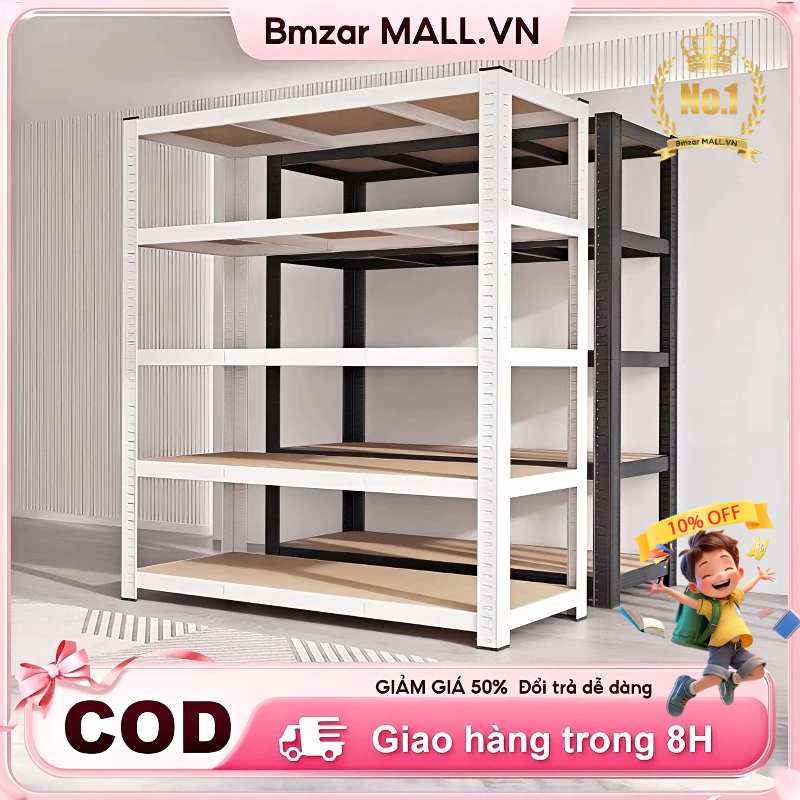 Kệ Sắt gỗ V Lỗ Đa Năng 2 màu - Kệ Sắt  thiết kế lỗ dễ dàng lắp đặt không cần ôc vít Chịu được 200kg