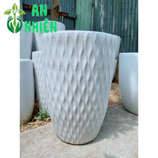 (giao hỏa tốc) Chậu Trồng Cây (chậu sứ, cao 51cm lọt lòng 33cm)