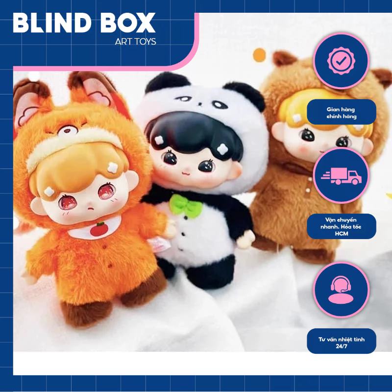 [Sẵn-Hỏa tốc] HỘP MÙ NGẪU NHIÊN, [ART TOYS] MÔ HÌNH GẤU BÔNG BILLIE SIZE TO, BLINDBOX SERIES
